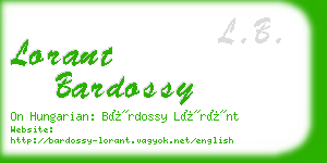 lorant bardossy business card